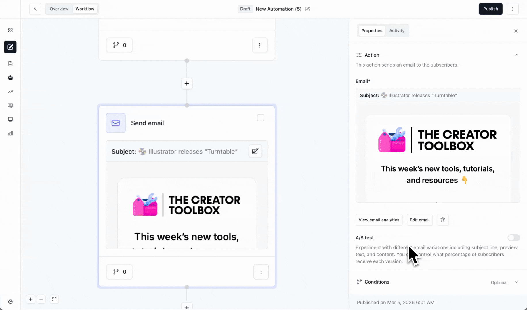 beehiiv A/B test automation